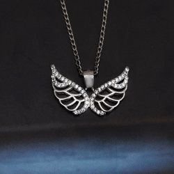Srebrny naszyjnik SKRZYDŁA CYRKONIE - srebro p 925