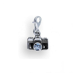 Srebrny charms z Swarovski Crystals APARAT pr 925