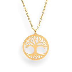 Srebrny naszyjnik złocony DRZEWO ŻYCIA pr. 925