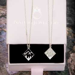 Srebrny naszyjnik ażurowy GÓRY - srebro p. 925 