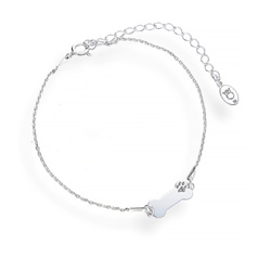 Srebrna bransoletka KOŚĆ PIES - SREBRO 925 GRAWER