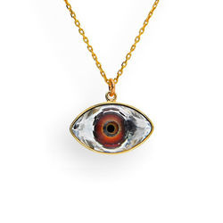 Srebrny naszyjnik OKO SWAROVSKI -  SREBRO ZŁOCONE