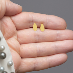 Silver earrings DROPS - SILVER 925 gold plated