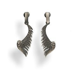 Srebrne kolczyki - sztyfty - Skrzydła