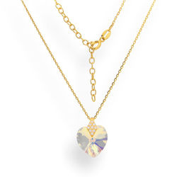 Necklace heart Swarovski - silver p. 925