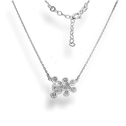 Srebrny naszyjnik celebrytka MIŚ - SREBRO pr. 925