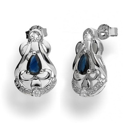 Srebrny komplet naturalny SZAFIR - SREBRO pr. 925