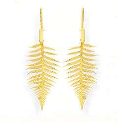 Srebrne kolczyki PAPROĆ - rękodzieło SREBRO p 925