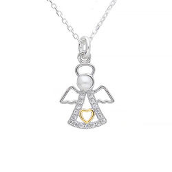 Srebrny naszyjnik ANIOŁEK - KOMUNIA SREBRO p 925