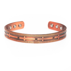 Bransoletka z miedzi miedziana magnetyczna KRZYŻ 