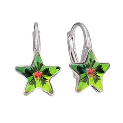 Srebrne kolczyki from Swarovski GWIAZDKA - SREBRO