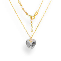 Necklace heart Swarovski - silver p. 925