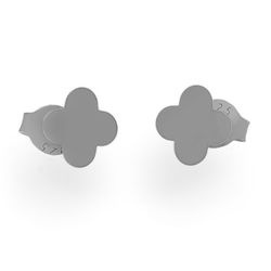 SZTp-483B Silver earrings clover - silver 925 rhodium