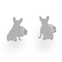 SZT-439B Srebrne kolczyki pies pieski srebro 925
