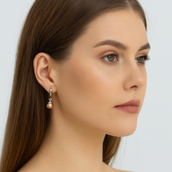 Srebrne kolczyki PERŁA SWAROVSKI - SREBRO p. 925