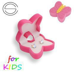 Srebrne kolczyki z Swarovski Crystals motylki 925