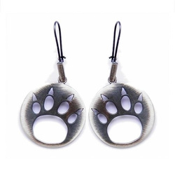 Srebrne kolczyki sztyfty łapa niedźwiedzia - 925