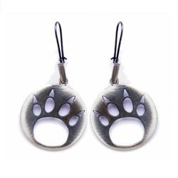 Srebrne kolczyki sztyfty łapa niedźwiedzia - 925