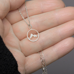 Necklace MOUNTAINS - Sterling Silver 925 Gold Plated