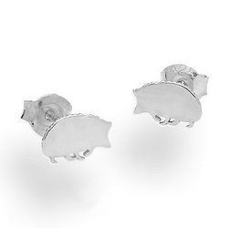 Srebrne kolczyki - sztyfty - JEŻYKI - pr. 925