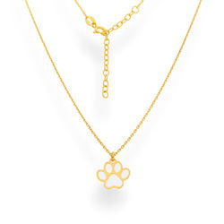 Srebrny naszyjnik ŚLAD ŁAPY ŁAPA - SREBRO pr. 925