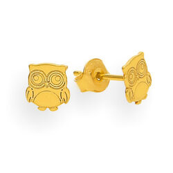 SZTZ-700 Kolczyki sztyfty SOWA - SREBRO p 925