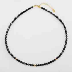 Naszyjnik naturalny TURMALIN - srebro 925 złocone