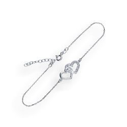 Srebrna bransoletka celebrytka SERCA - SREBRO 925