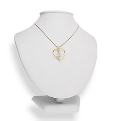 Zawieszka - literka w sercu - S - Srebro pr. 925