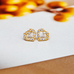 Srebrne kolczyki sztyfty SERCA - SREBRO pr. 925