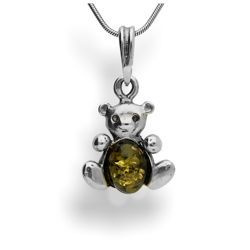 Srebrna zawieszka charms BURSZTYN MIŚ - pr. 925