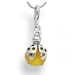 Srebrny zawieszka charms BIEDRONKA - SREBRO p 925