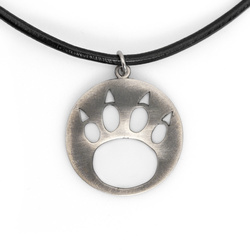 Srebrna zawieszka - łapka