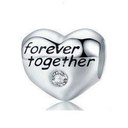 Srebrny beads - koralik modułowy - SERCE - pr. 925