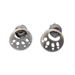 Srebrne kolczyki sztyfty - łapka łapa niedźwiedzia