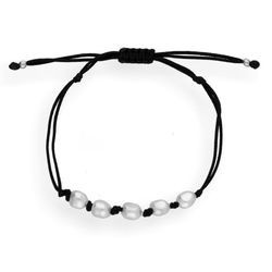 Bransoletka sznurkowa SWAROVSKI PERŁY - pr. 925