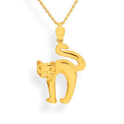 Srebrny naszyjnk KOT KOTEK - SREBRO p. 925 złocony