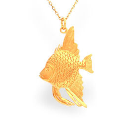 Srebrny naszyjnik ZŁOTA RYBKA SKALAR - SREBRO 925