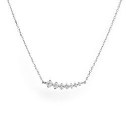 Srebrny naszyjnik cyrkonie KOMETA - SREBRO pr 925