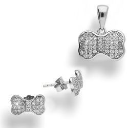 Srebrny komplet z cyrkoniami KOŚCI - SREBRO p. 925