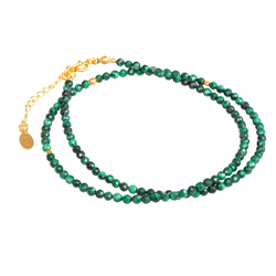 Naszyjnik naturalny MALACHIT - srebro 925