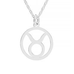 Srebrny naszyjnik ZNAK ZODIAKU BYK - SREBRO p. 925