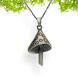 Srebrny naszyjnik MUCHOMOR GRZYB - SREBRO p. 925