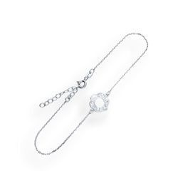 Srebrna bransoletka celebrytka - KWIATEK pr. 925