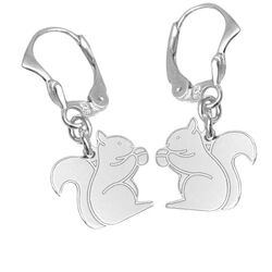 Srebrne kolczyki WIEWIÓRKA - SREBRO p. 925