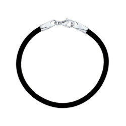 Bransoletka rzemień - skóra naturalna SREBRO p.925