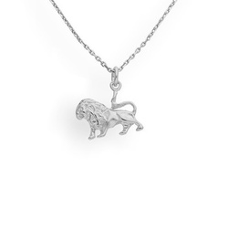 Srebrny naszyjnik ZNAK ZODIAKU LEW - SREBRO p 925