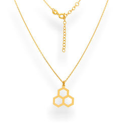 Srebrny naszyjnik PLASTER MIODU - SREBRO pr. 925