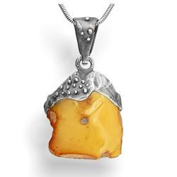 Wisiorek zawieszka naturalny BURSZTYN SREBRO p 925