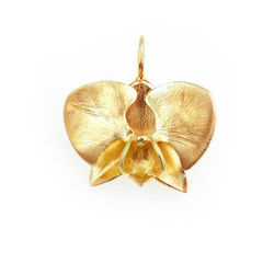 Srebrna zawieszka złocona - orchidea srebro p. 925